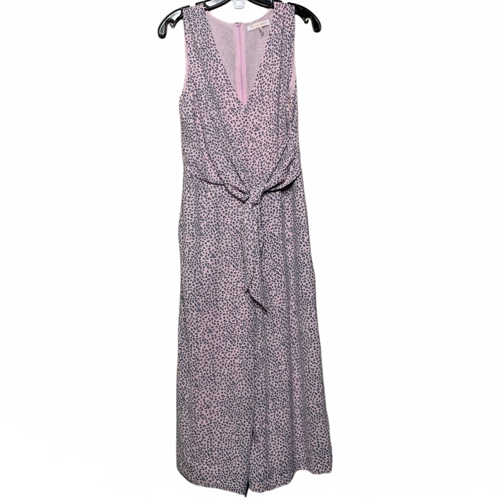 Harper Wren Jumpsuit Blush Leopard Pink NEW